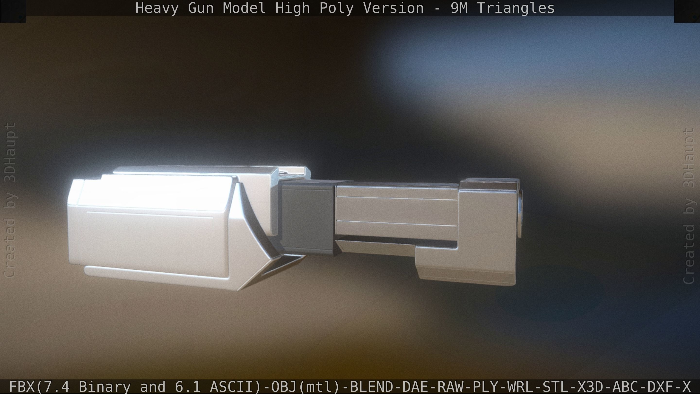 Heavy Gun Modul High Poly 3D model_125