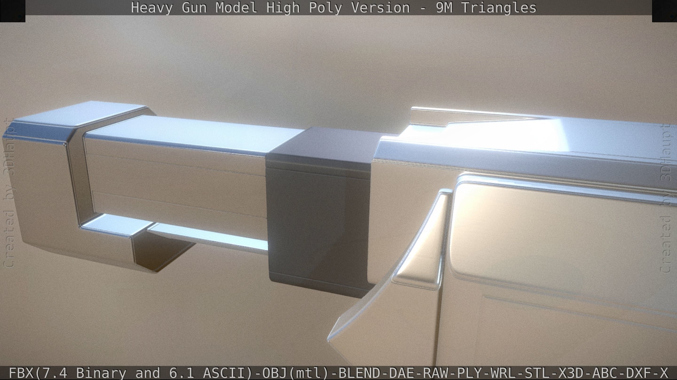 Heavy Gun Modul High Poly 3D model_46