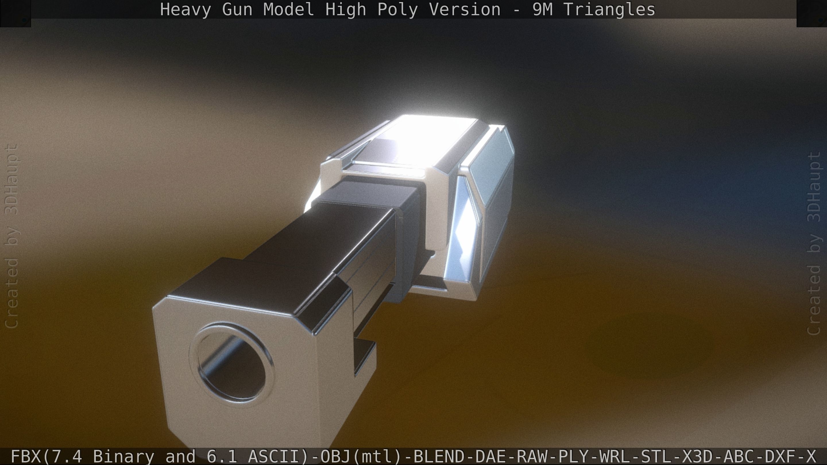 Heavy Gun Modul High Poly 3D model_14