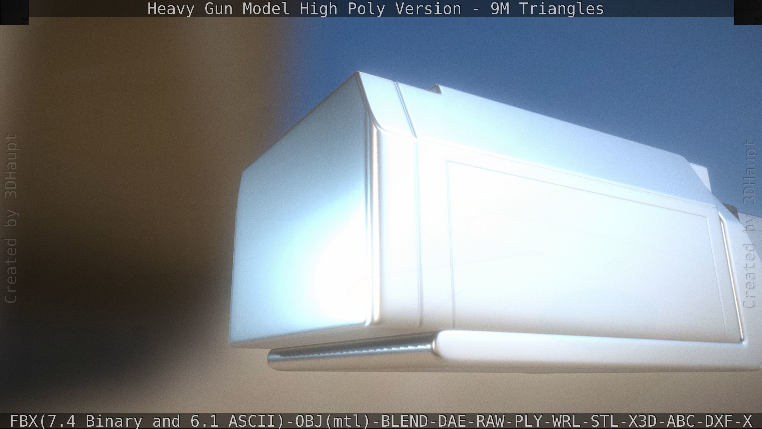 Heavy Gun Modul High Poly 3D model_80