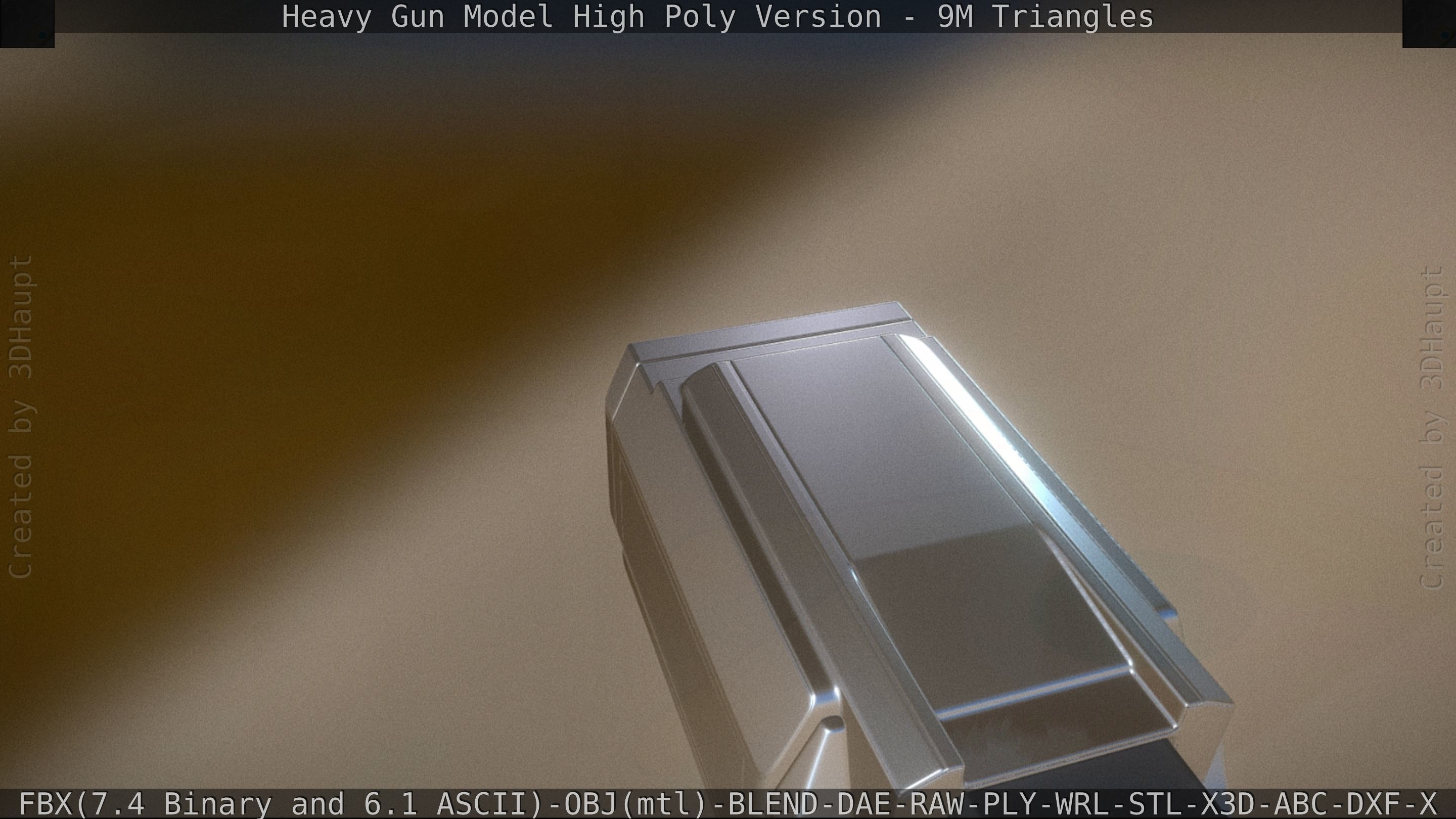 Heavy Gun Modul High Poly 3D model_87