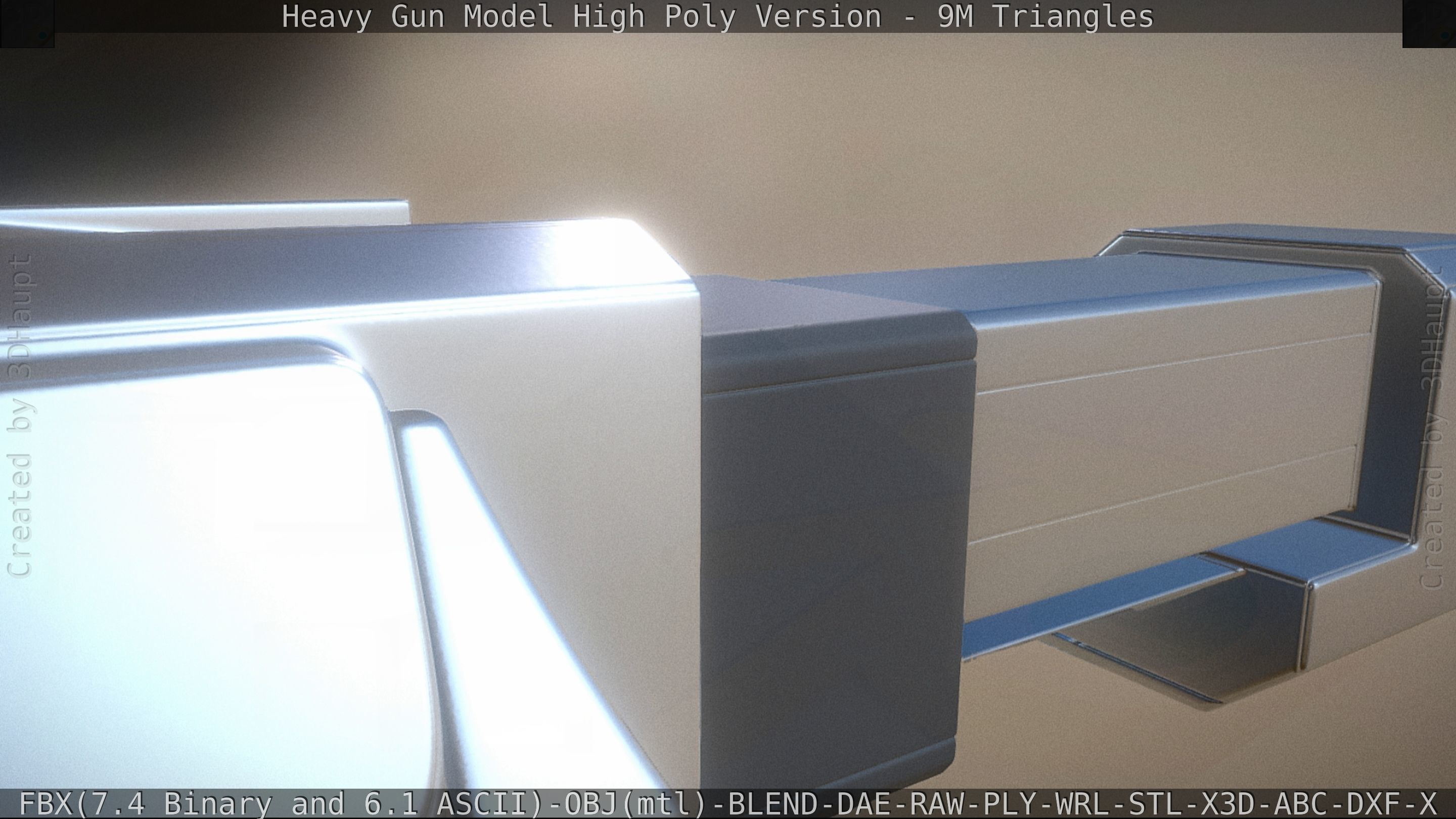 Heavy Gun Modul High Poly 3D model_51