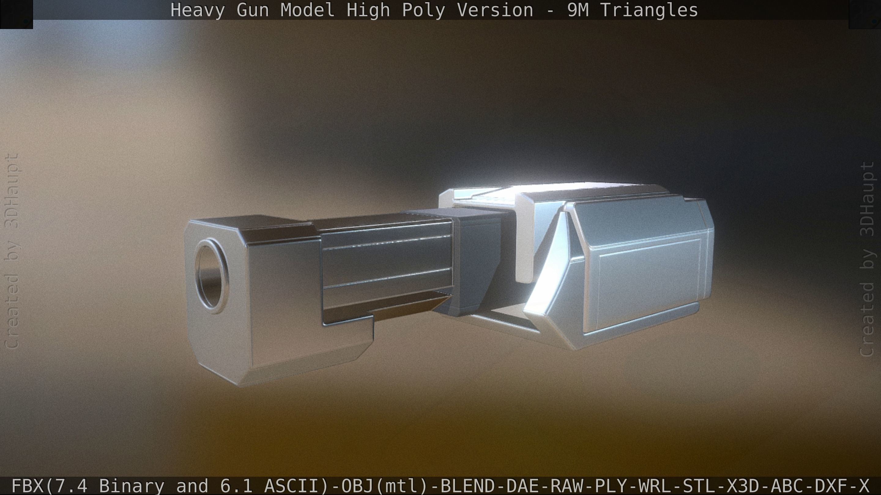 Heavy Gun Modul High Poly 3D model_104