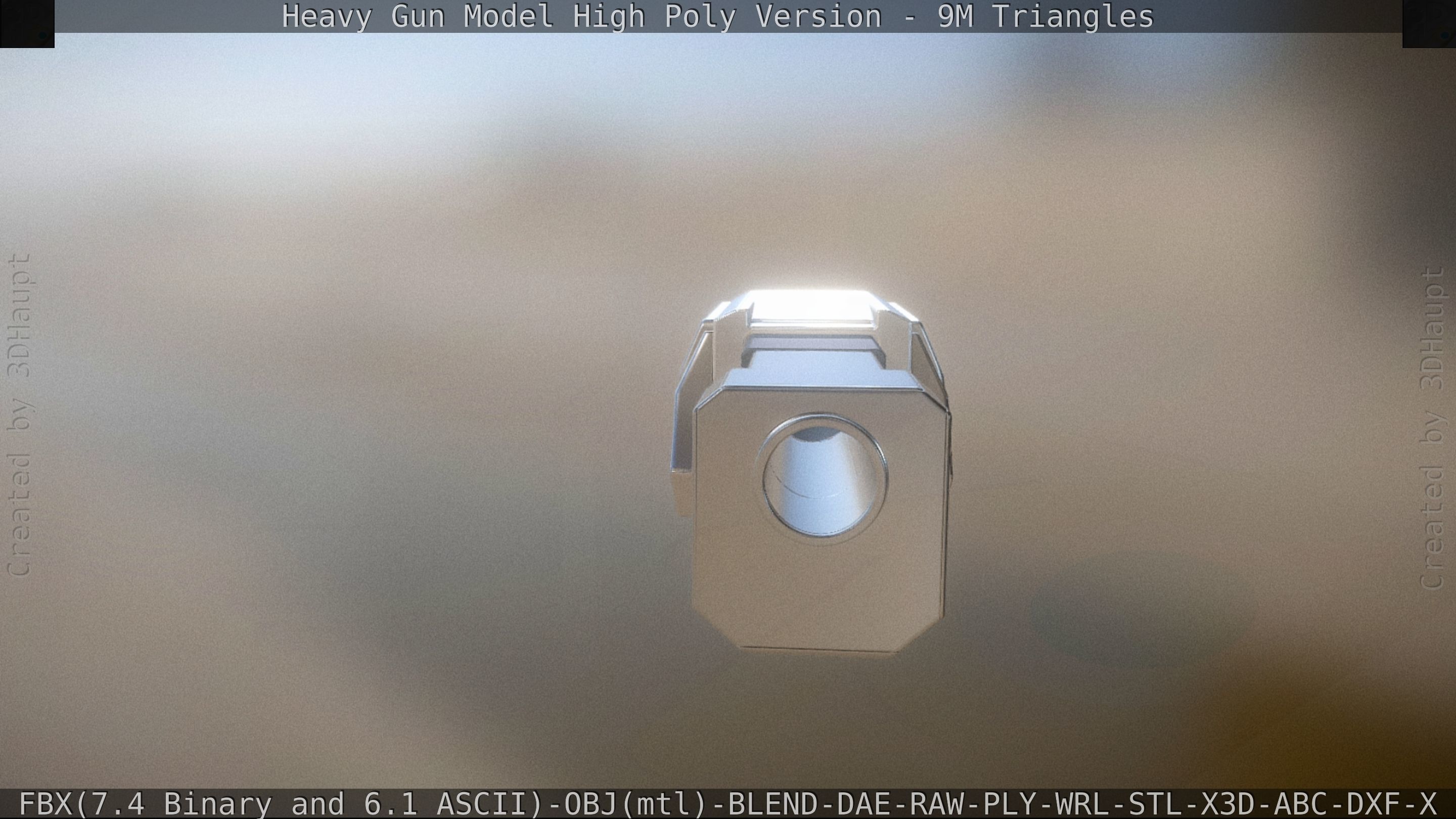 Heavy Gun Modul High Poly 3D model_120