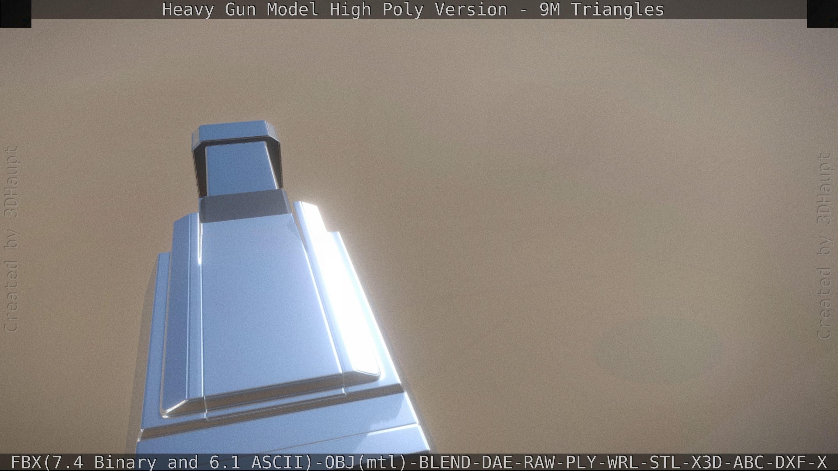 Heavy Gun Modul High Poly 3D model_92