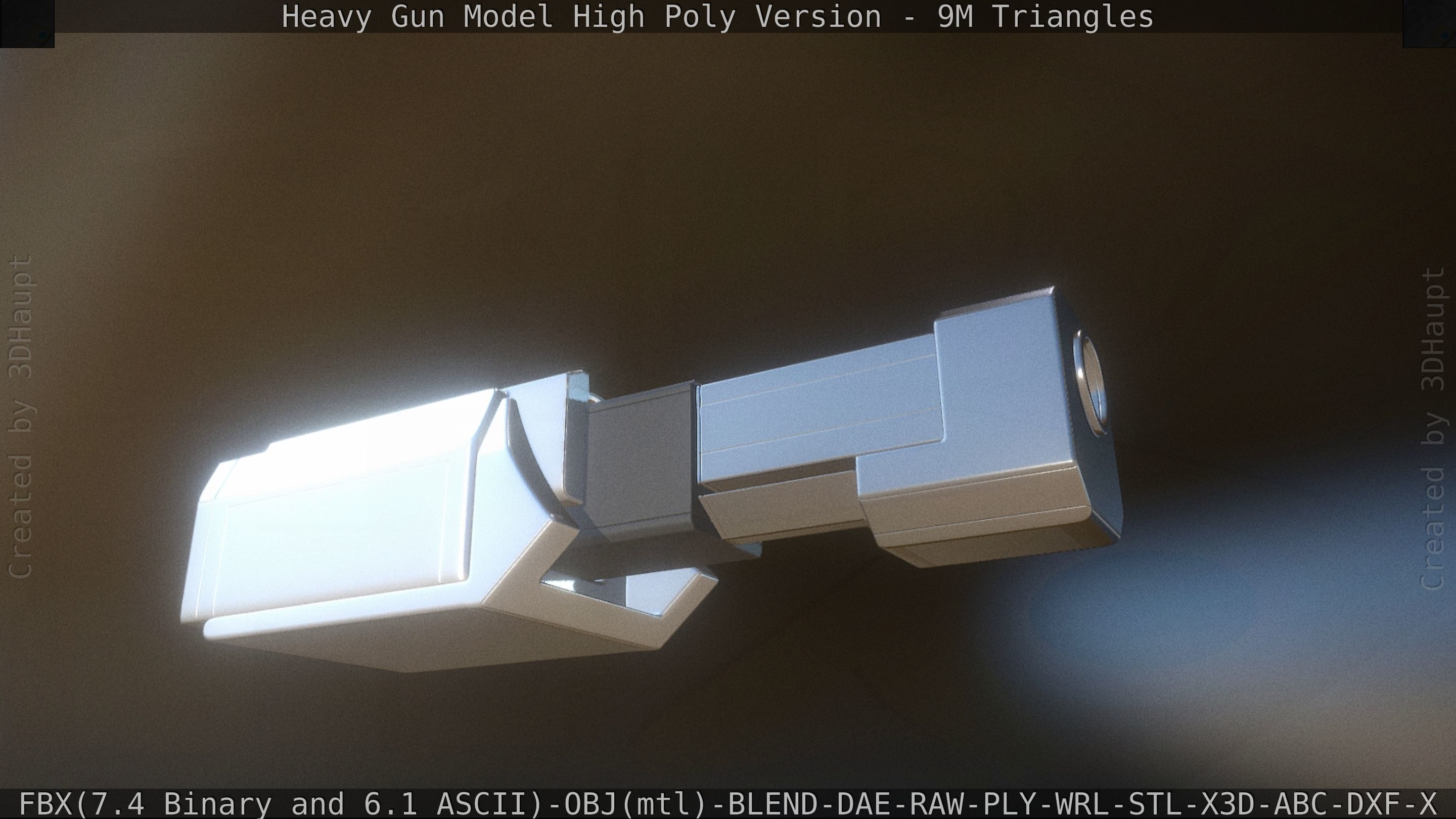 Heavy Gun Modul High Poly 3D model_121