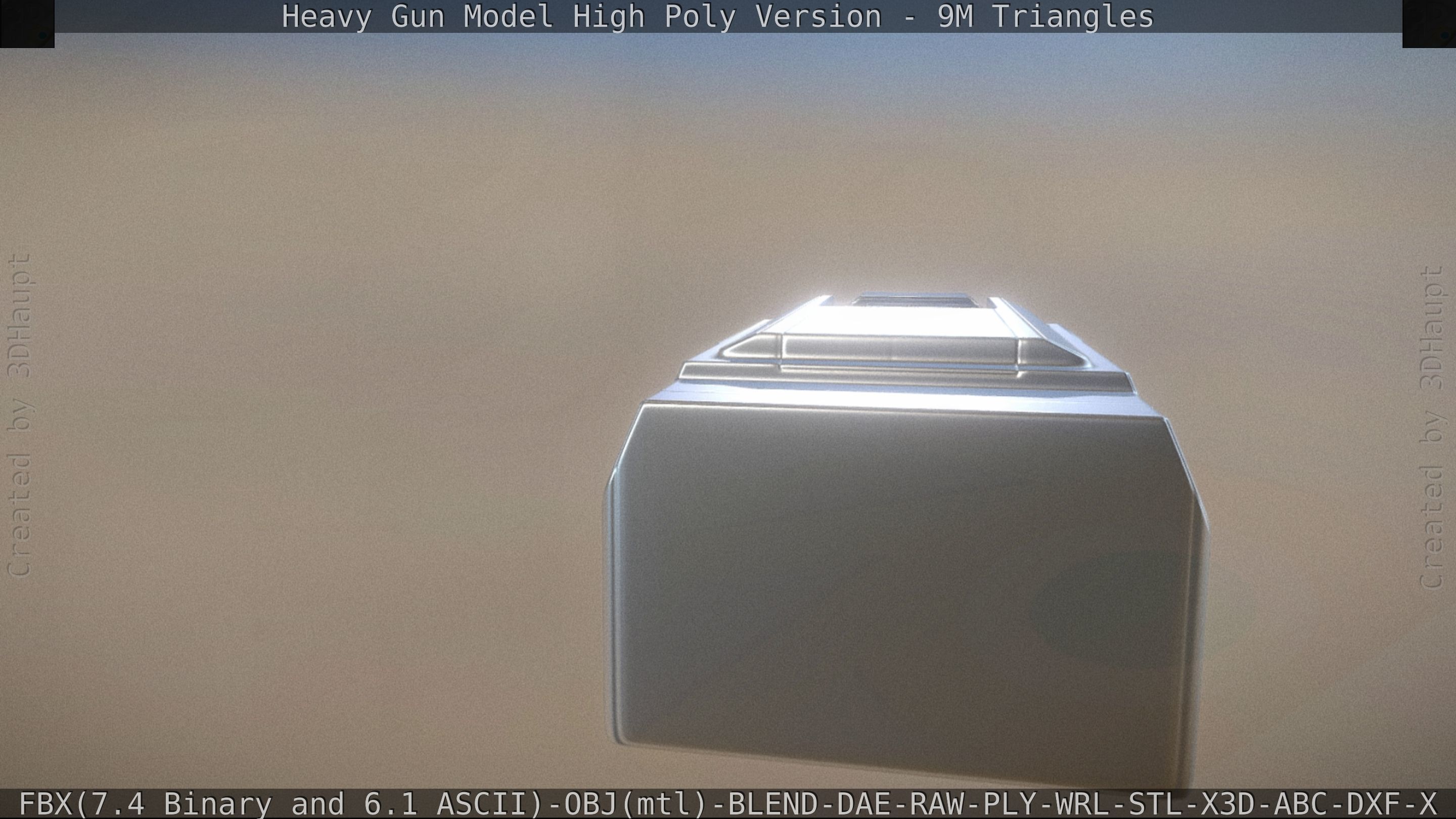 Heavy Gun Modul High Poly 3D model_79