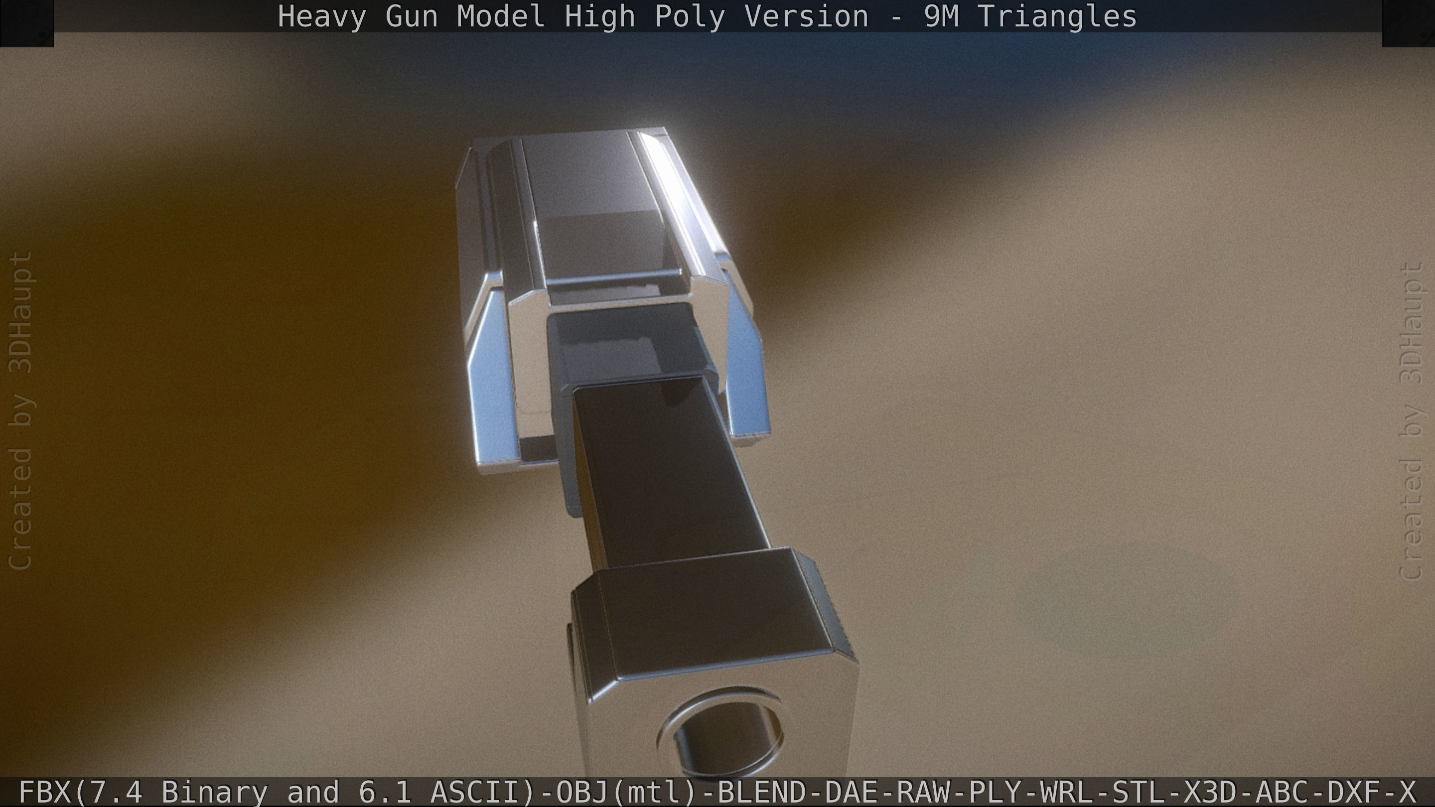 Heavy Gun Modul High Poly 3D model_42