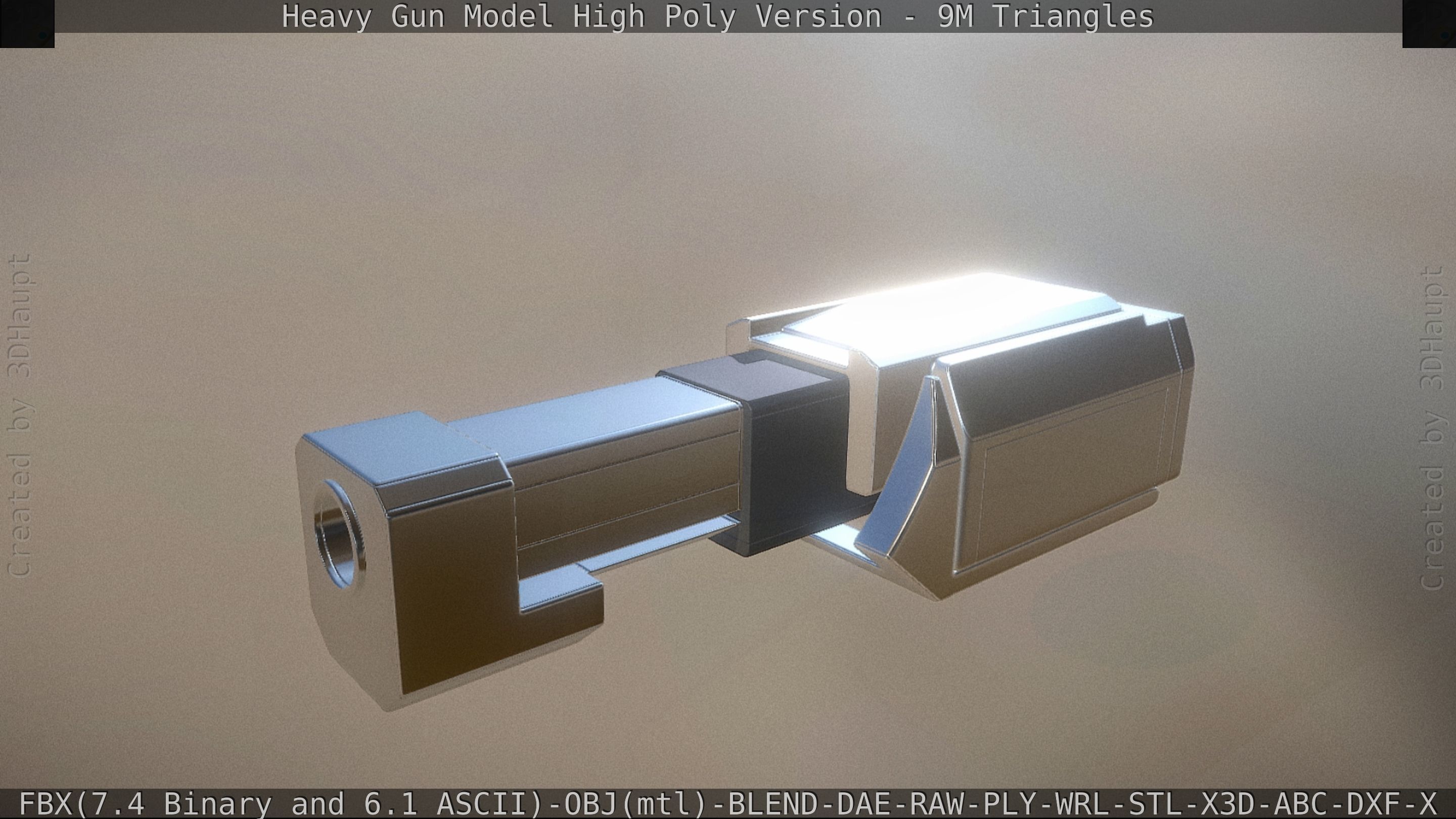 Heavy Gun Modul High Poly 3D model_115