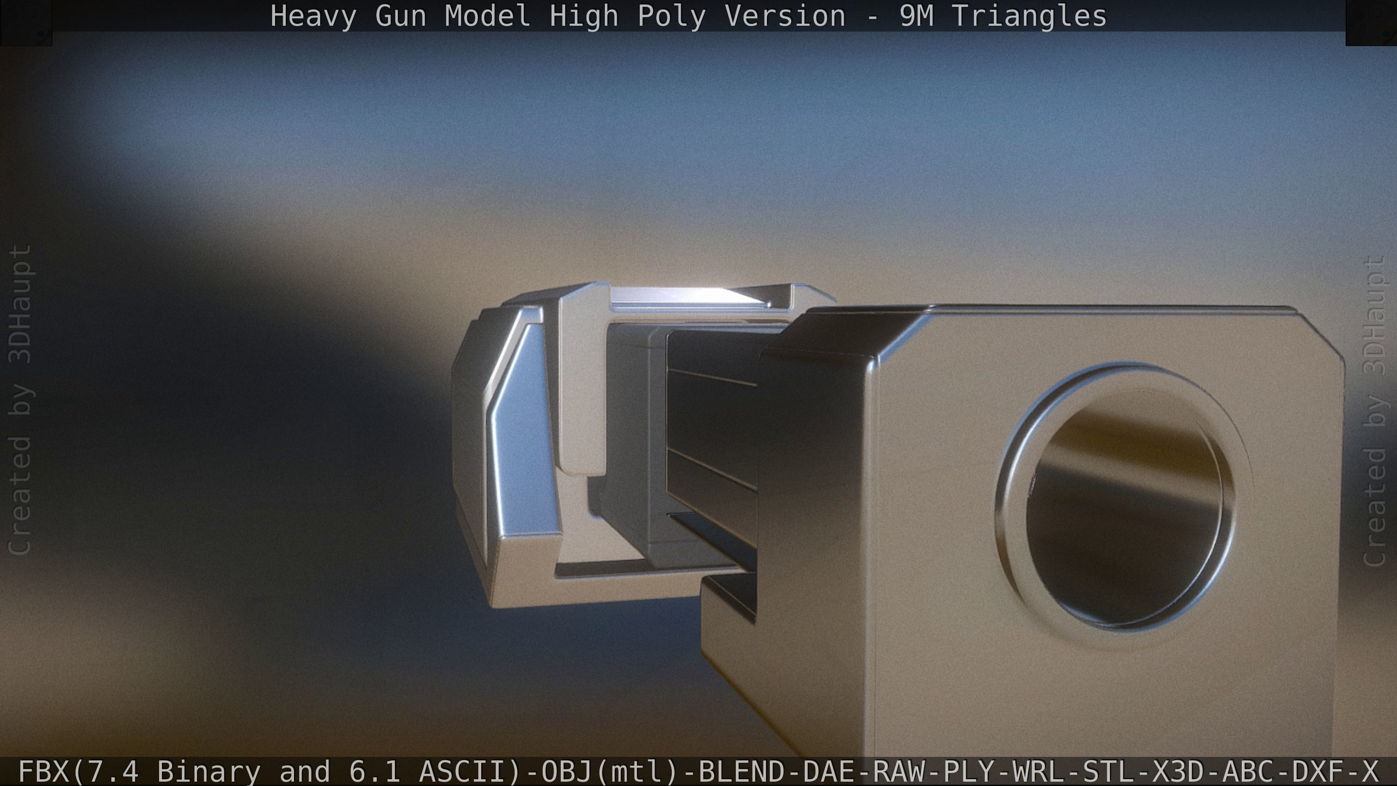 Heavy Gun Modul High Poly 3D model_101