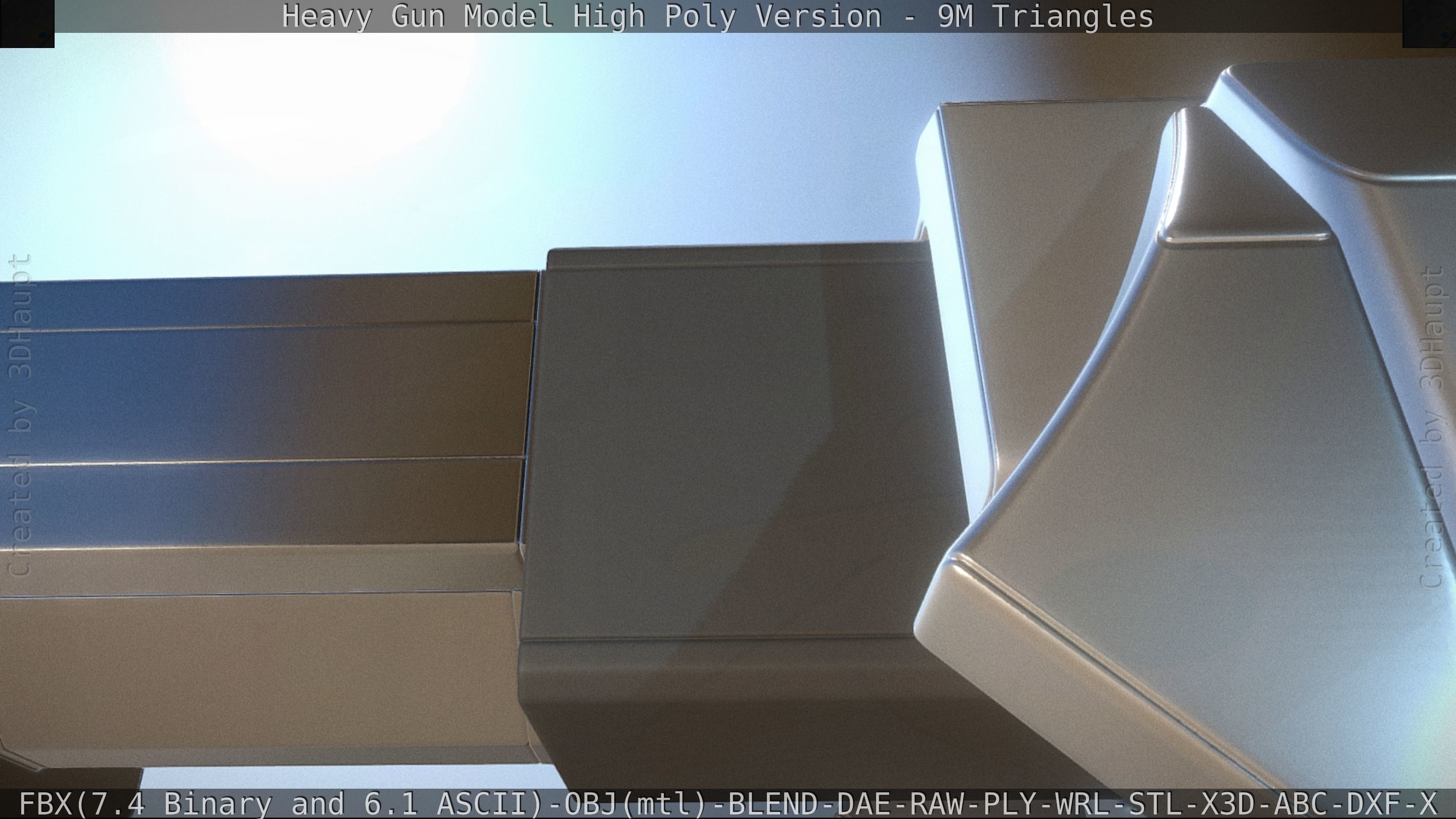 Heavy Gun Modul High Poly 3D model_57