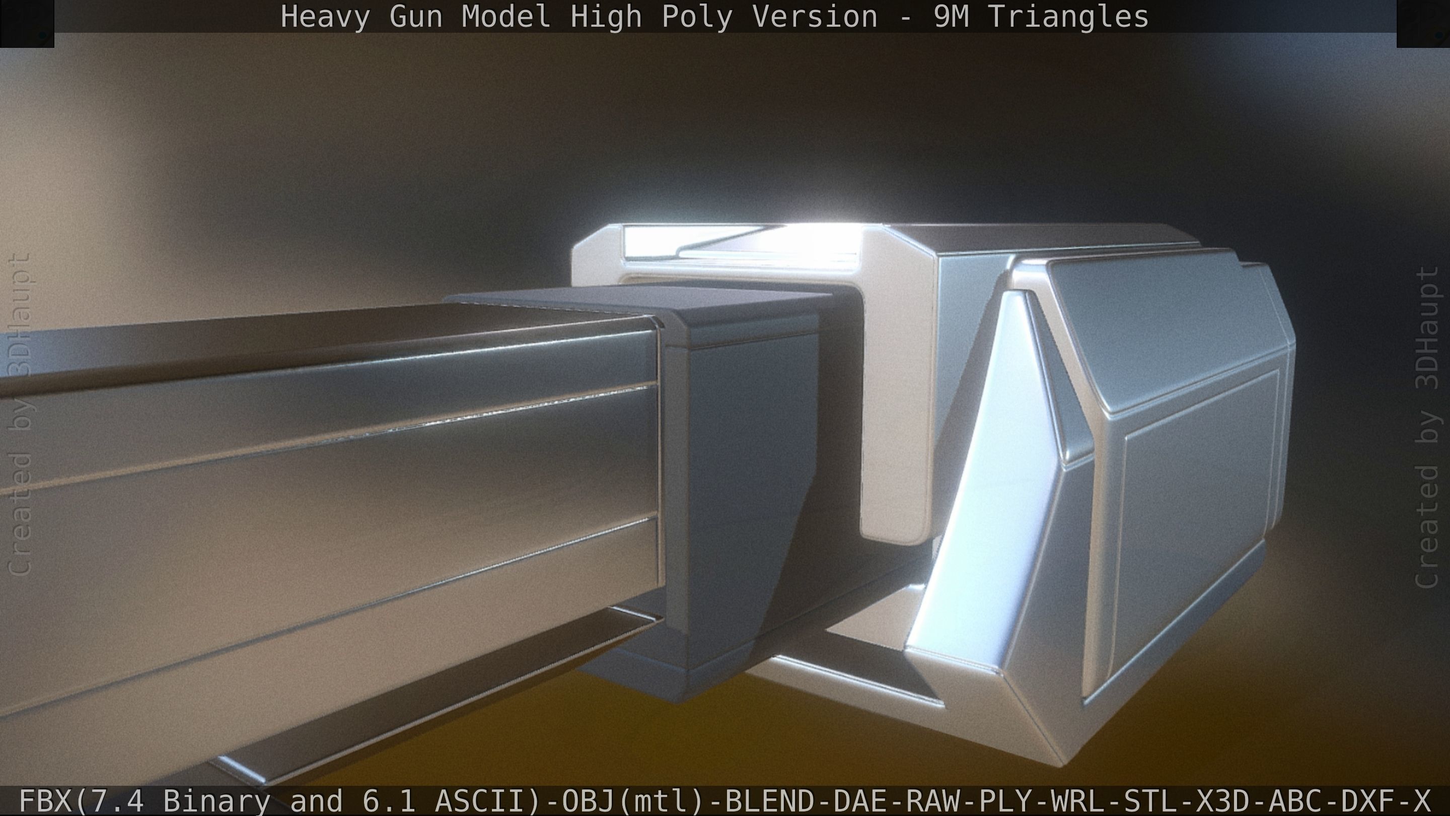 Heavy Gun Modul High Poly 3D model_63