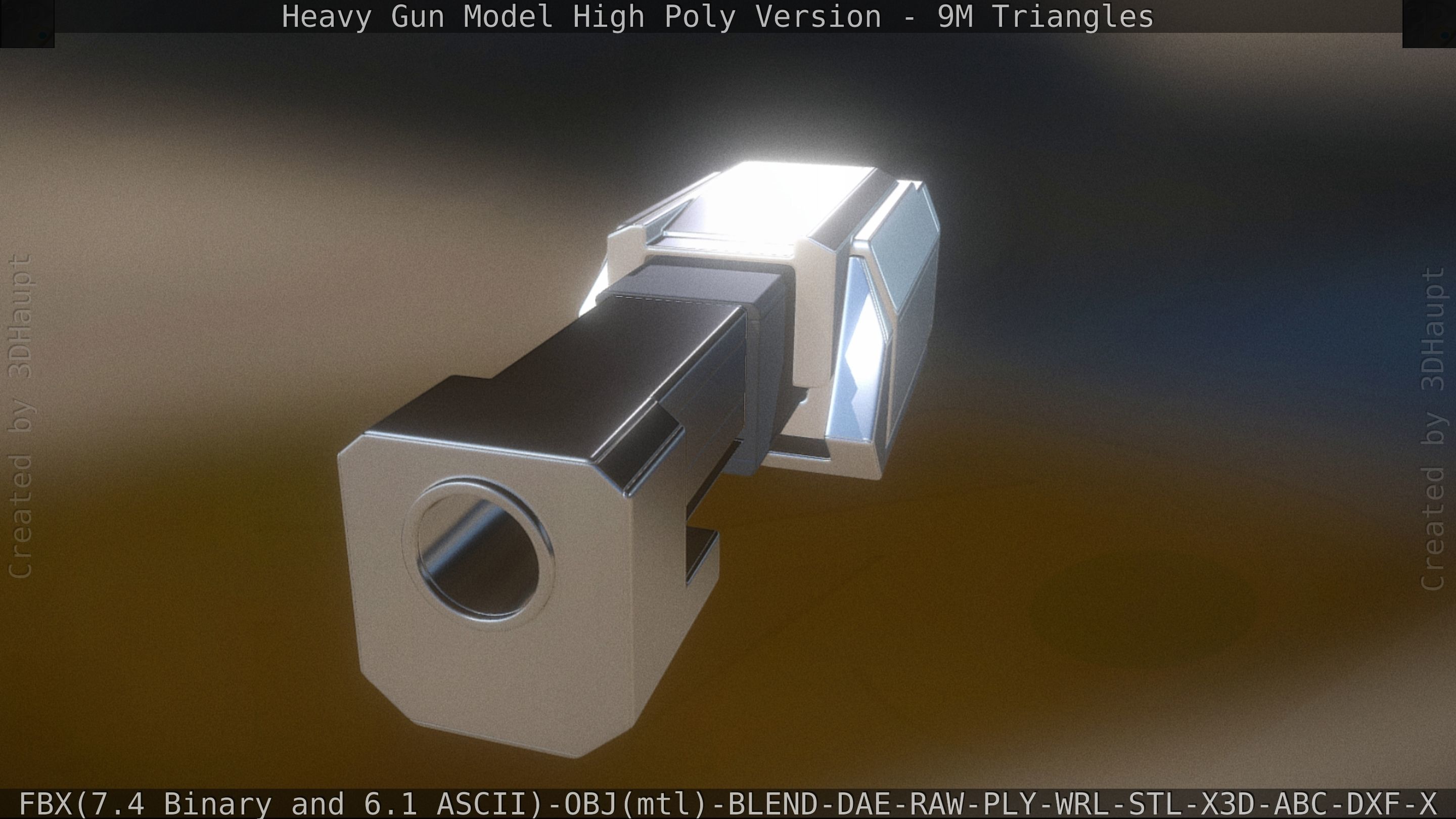 Heavy Gun Modul High Poly 3D model_13