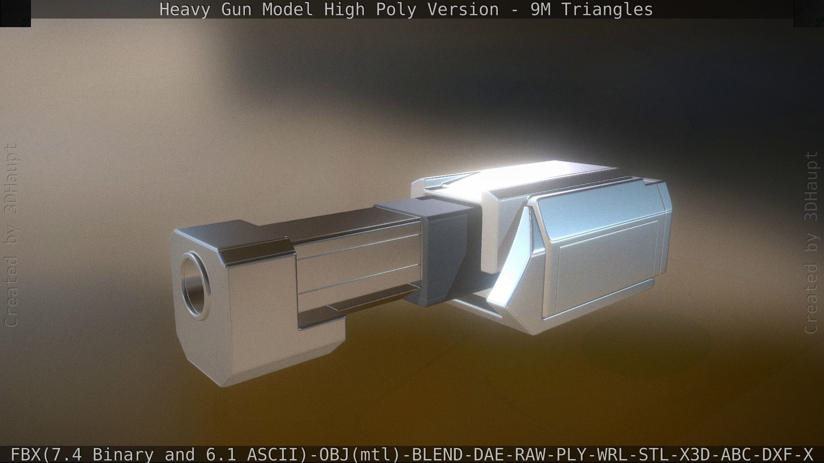 Heavy Gun Modul High Poly 3D model_106