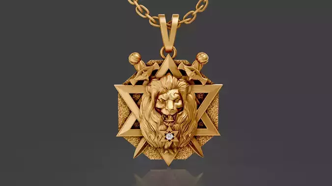 Lion Star Pendant
