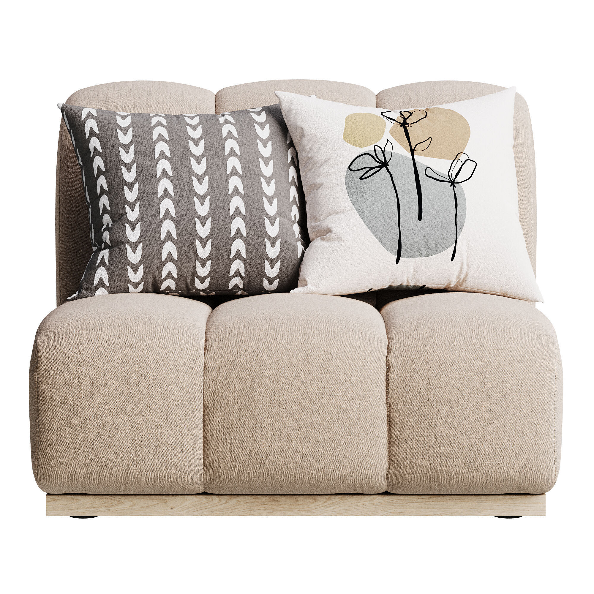 Marlow Performance Boucle Armless Sofa 3D model_3