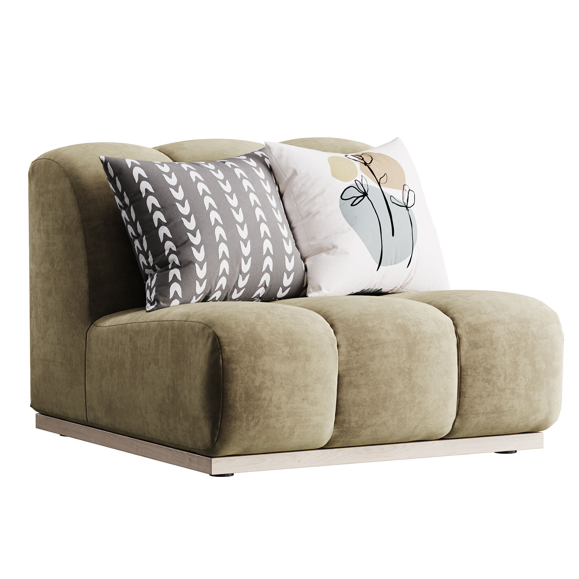 Marlow Performance Boucle Armless Sofa 3D model_1