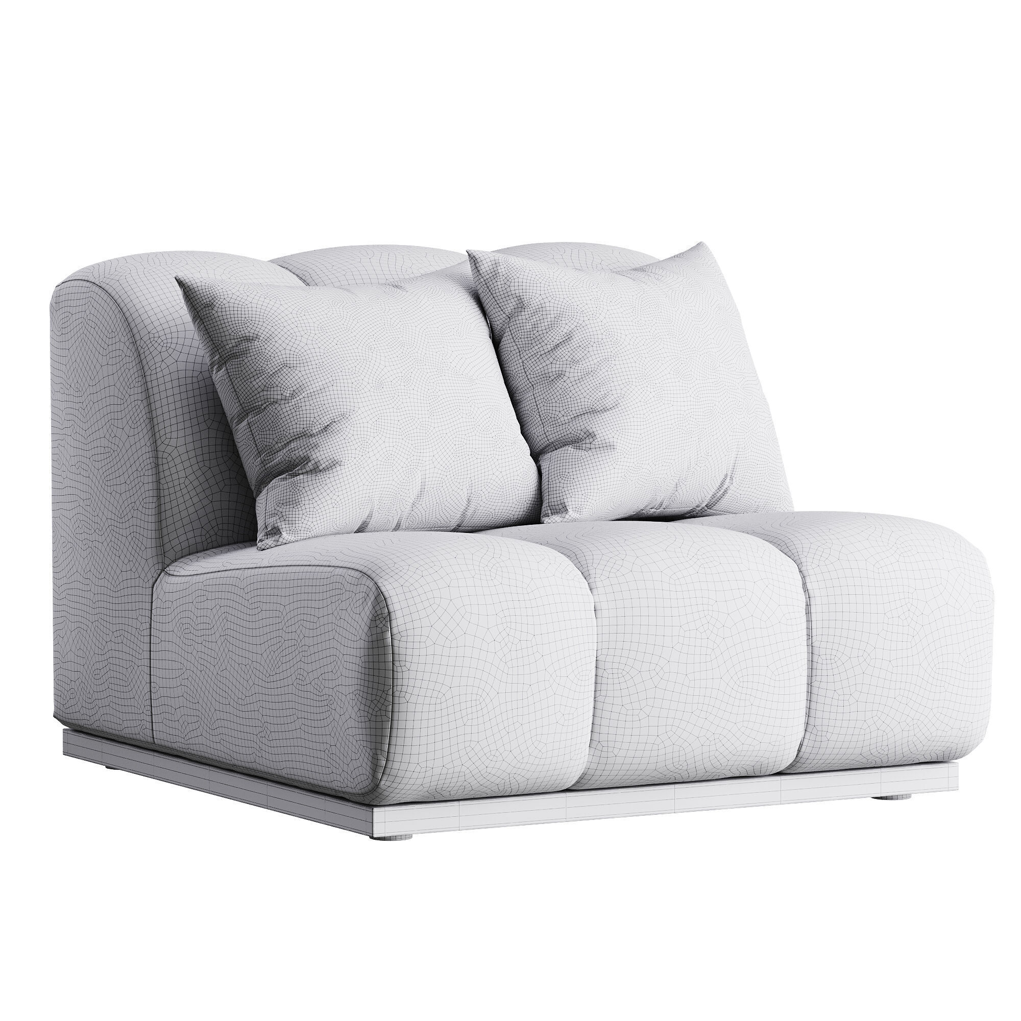 Marlow Performance Boucle Armless Sofa 3D model_13