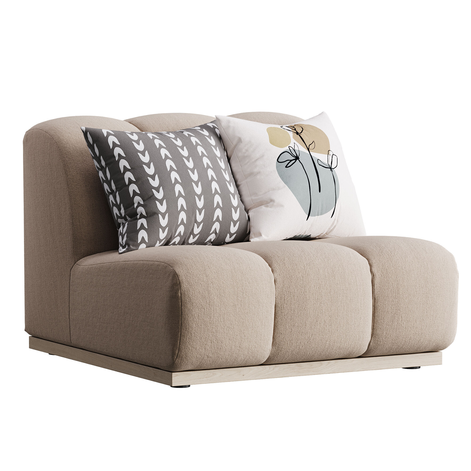 Marlow Performance Boucle Armless Sofa 3D model_12