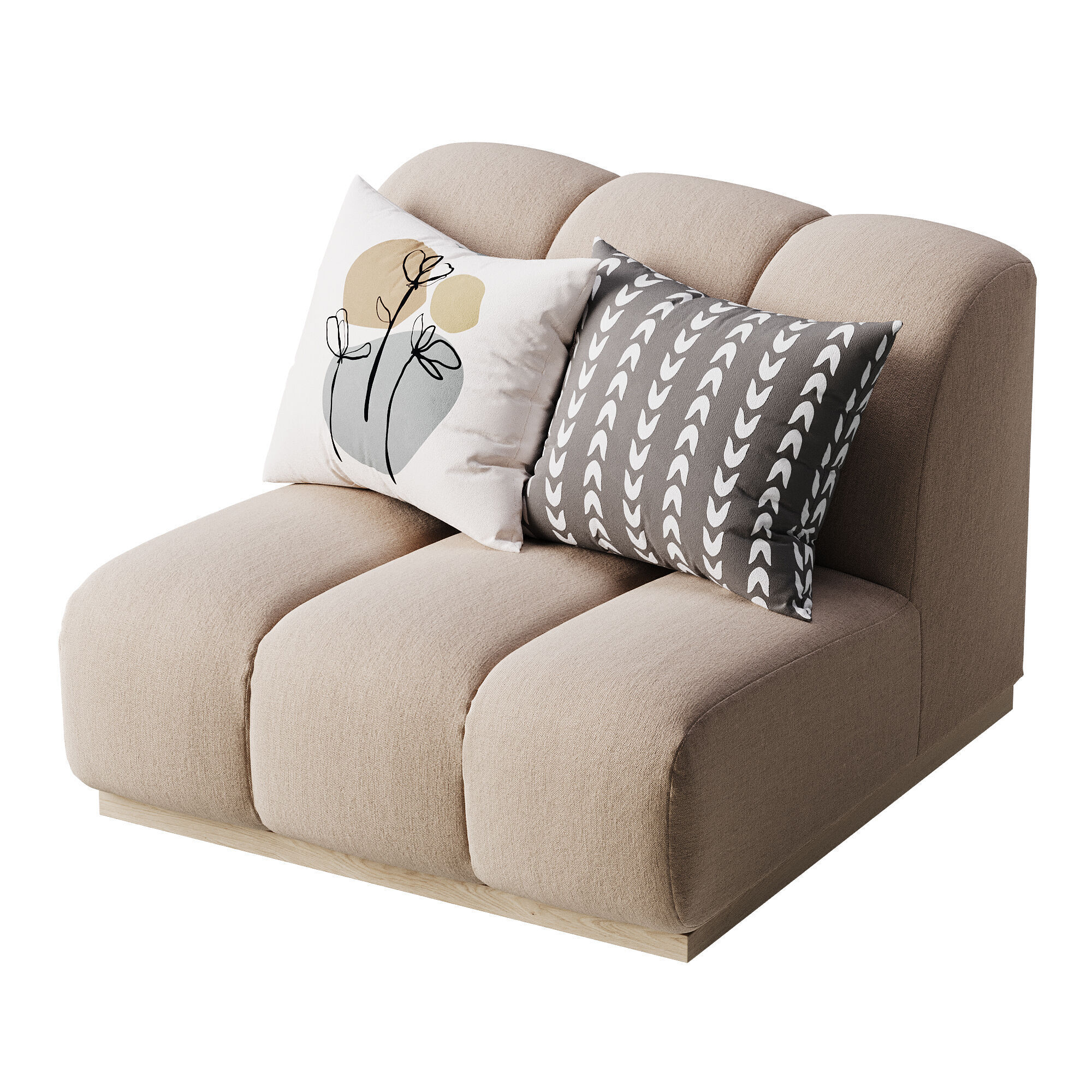 Marlow Performance Boucle Armless Sofa 3D model_9