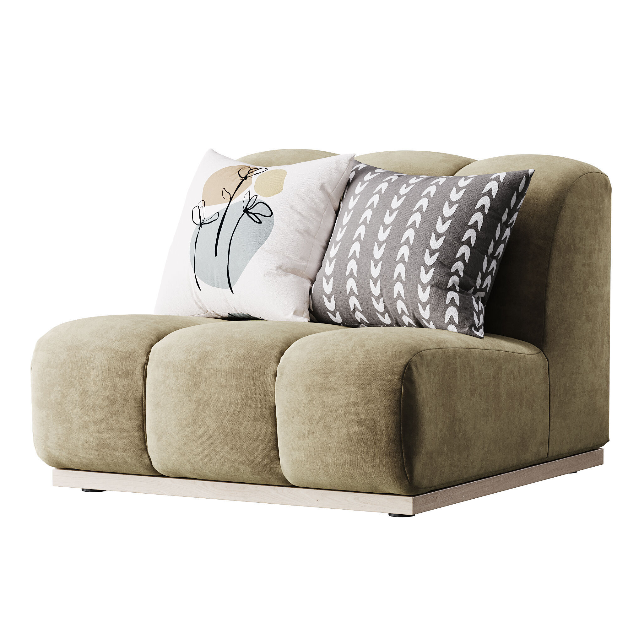 Marlow Performance Boucle Armless Sofa 3D model_10