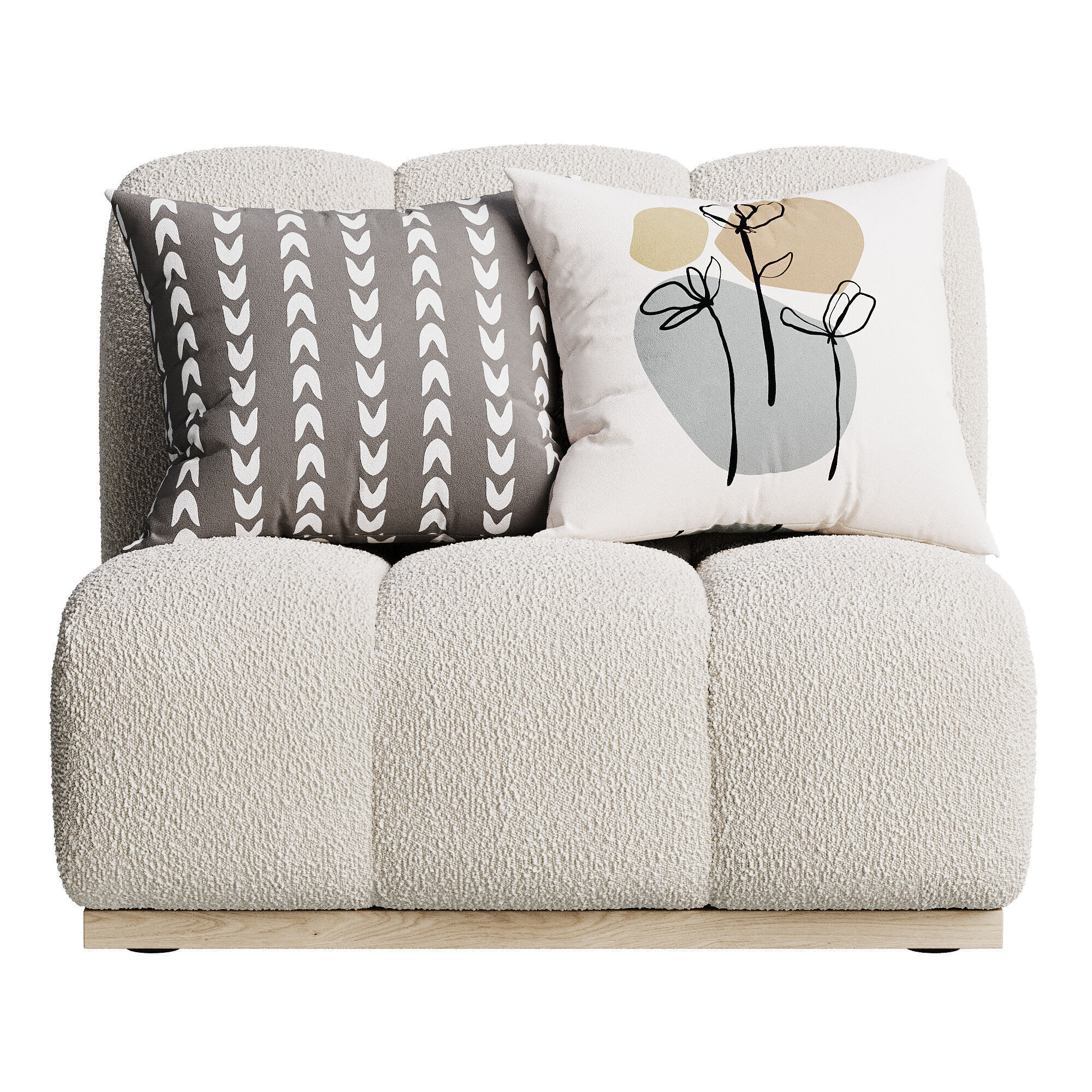 Marlow Performance Boucle Armless Sofa 3D model_5