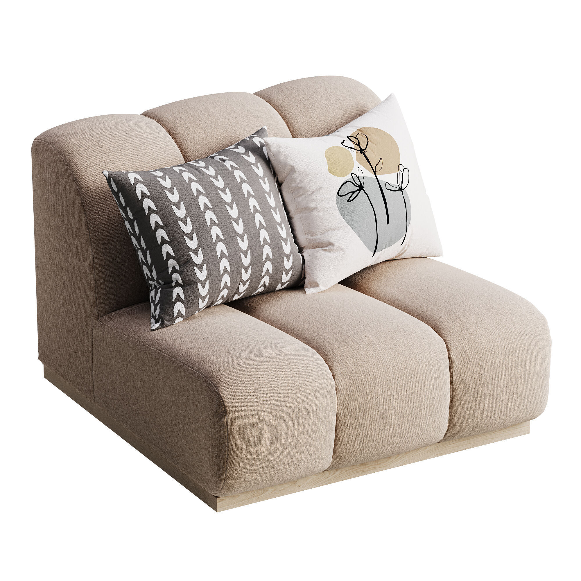 Marlow Performance Boucle Armless Sofa 3D model_2