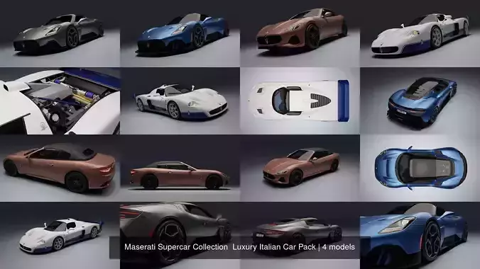 Maserati Supercar Collection  Luxury Italian Car Pack 