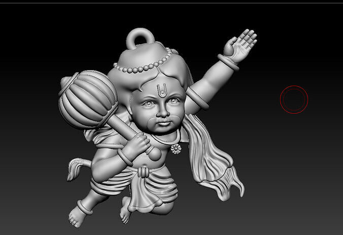 Bal Hanuman pendant file  3D print model