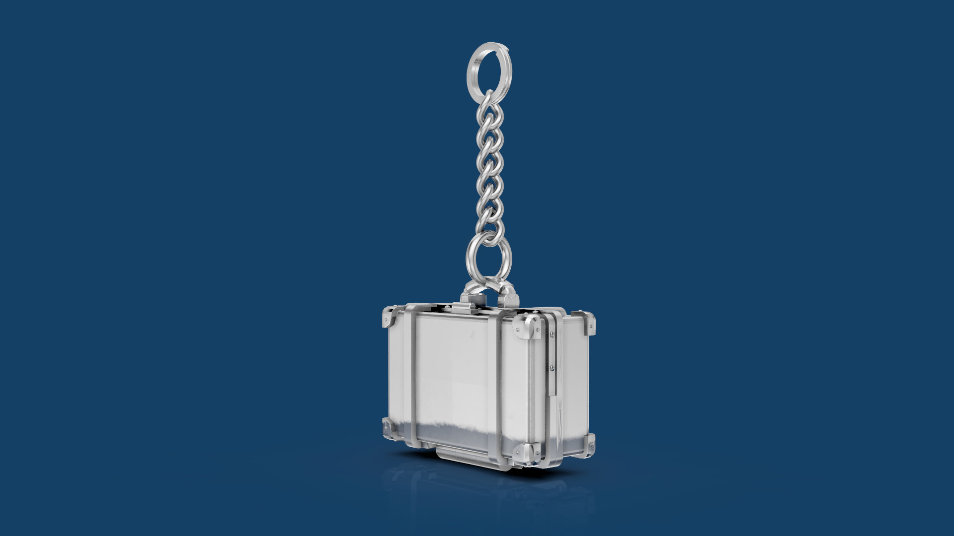 Suitcase Key Holder  silver gold jewelry printable model 3D print model_5