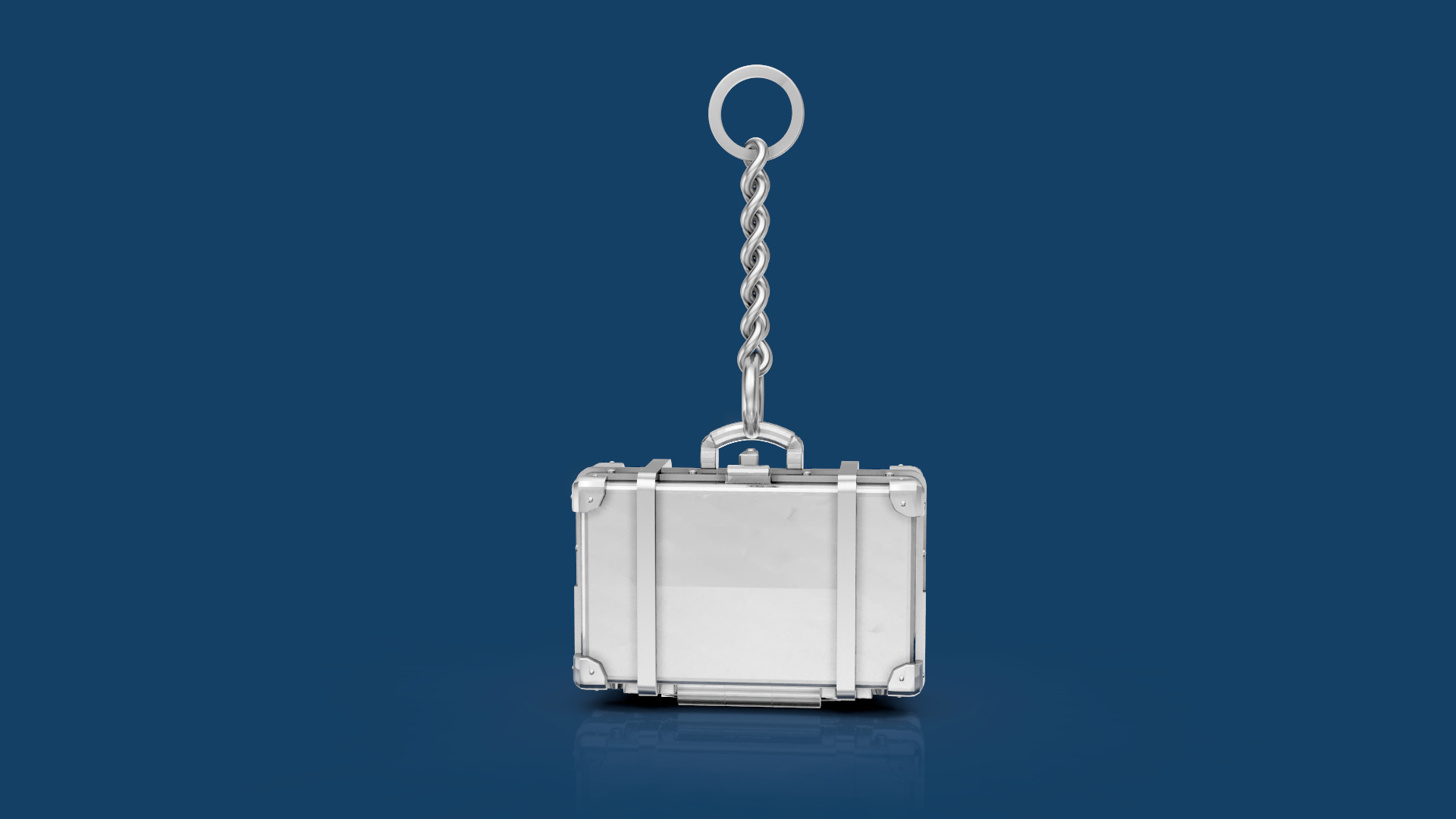 Suitcase Key Holder  silver gold jewelry printable model 3D print model_1
