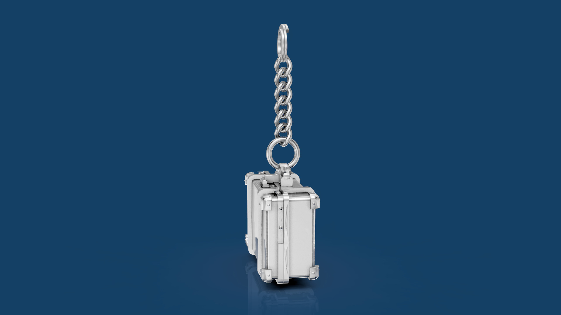 Suitcase Key Holder  silver gold jewelry printable model 3D print model_2