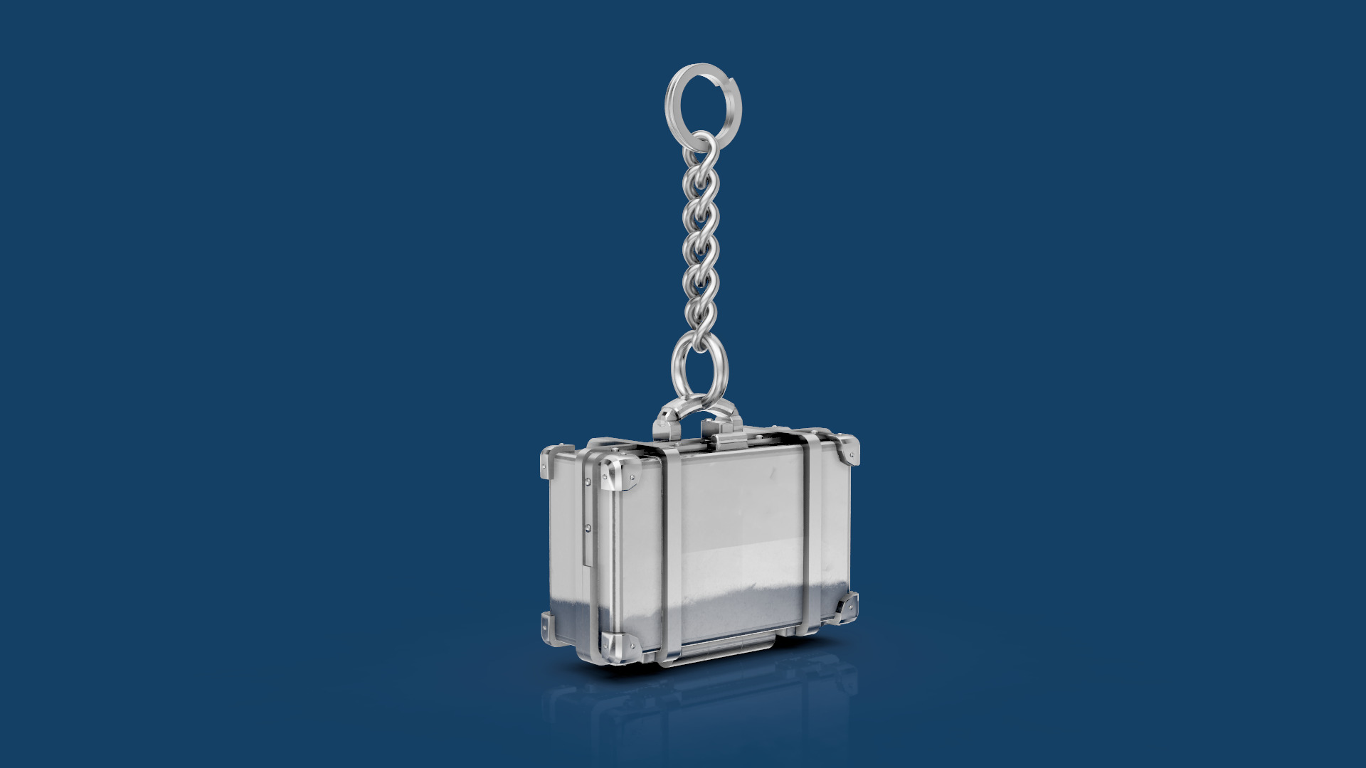 Suitcase Key Holder  silver gold jewelry printable model 3D print model_4