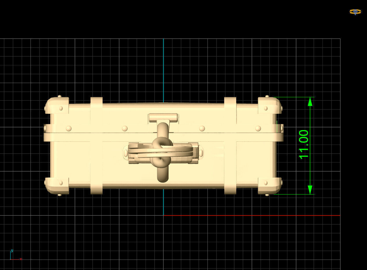 Suitcase Key Holder  silver gold jewelry printable model 3D print model_6