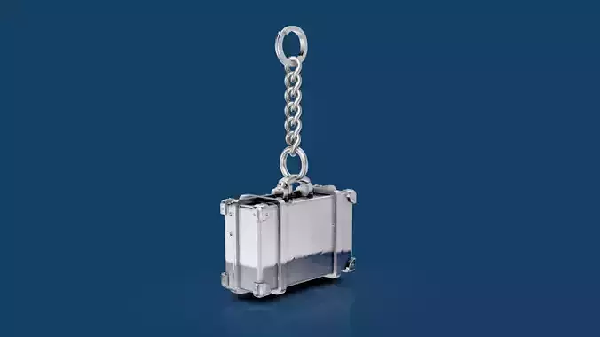 Suitcase Key Holder  silver gold jewelry printable model 3D print model