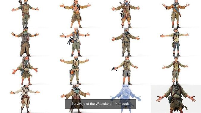 Survivors of the Wasteland 3D Model Collection
