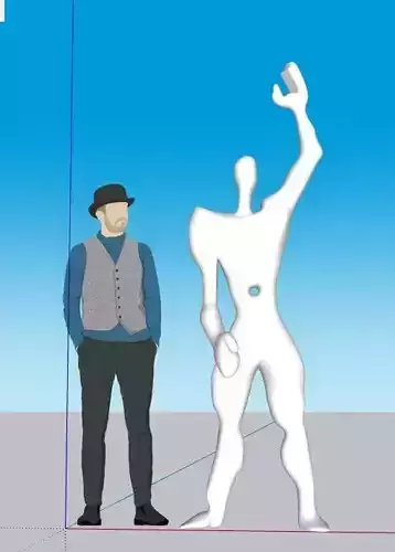 Le Corbusier Modulor Figure  Human scale 3D model