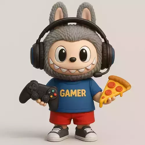 Labubu Gamer - Collectible 3D Print Figure