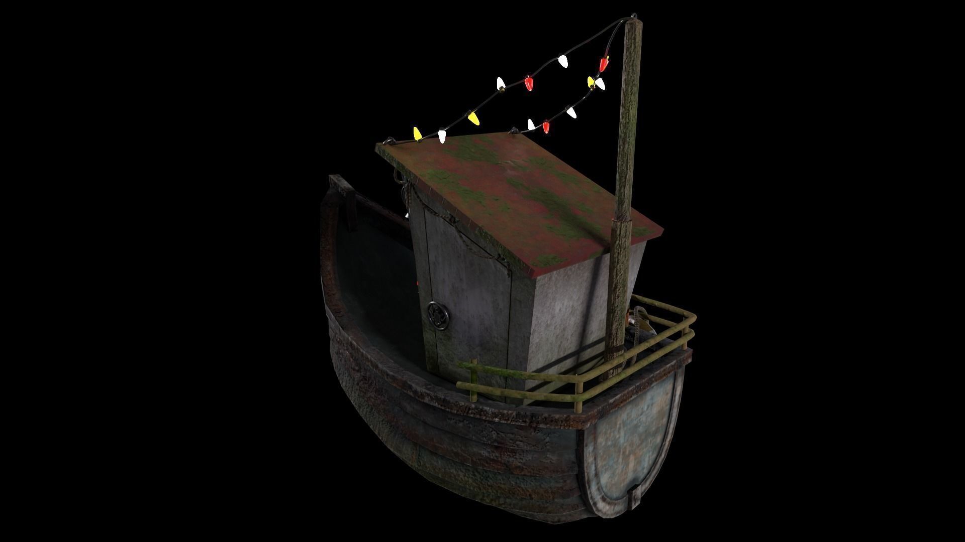 Boat - Game Ready Low Poly PBR 3D Model Low-poly 3D model_3
