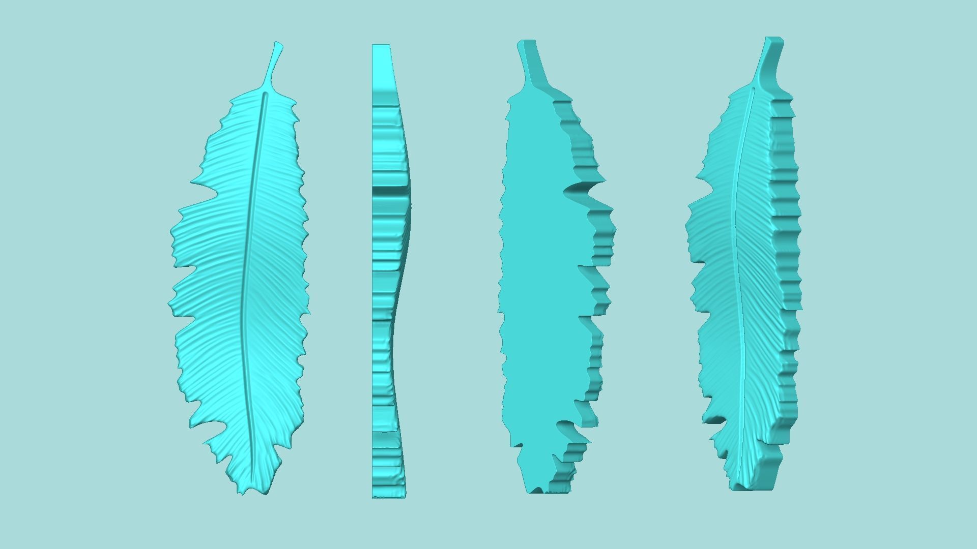 09 Tropical Leaf Collection - Silicone Mold Maker - Template _11