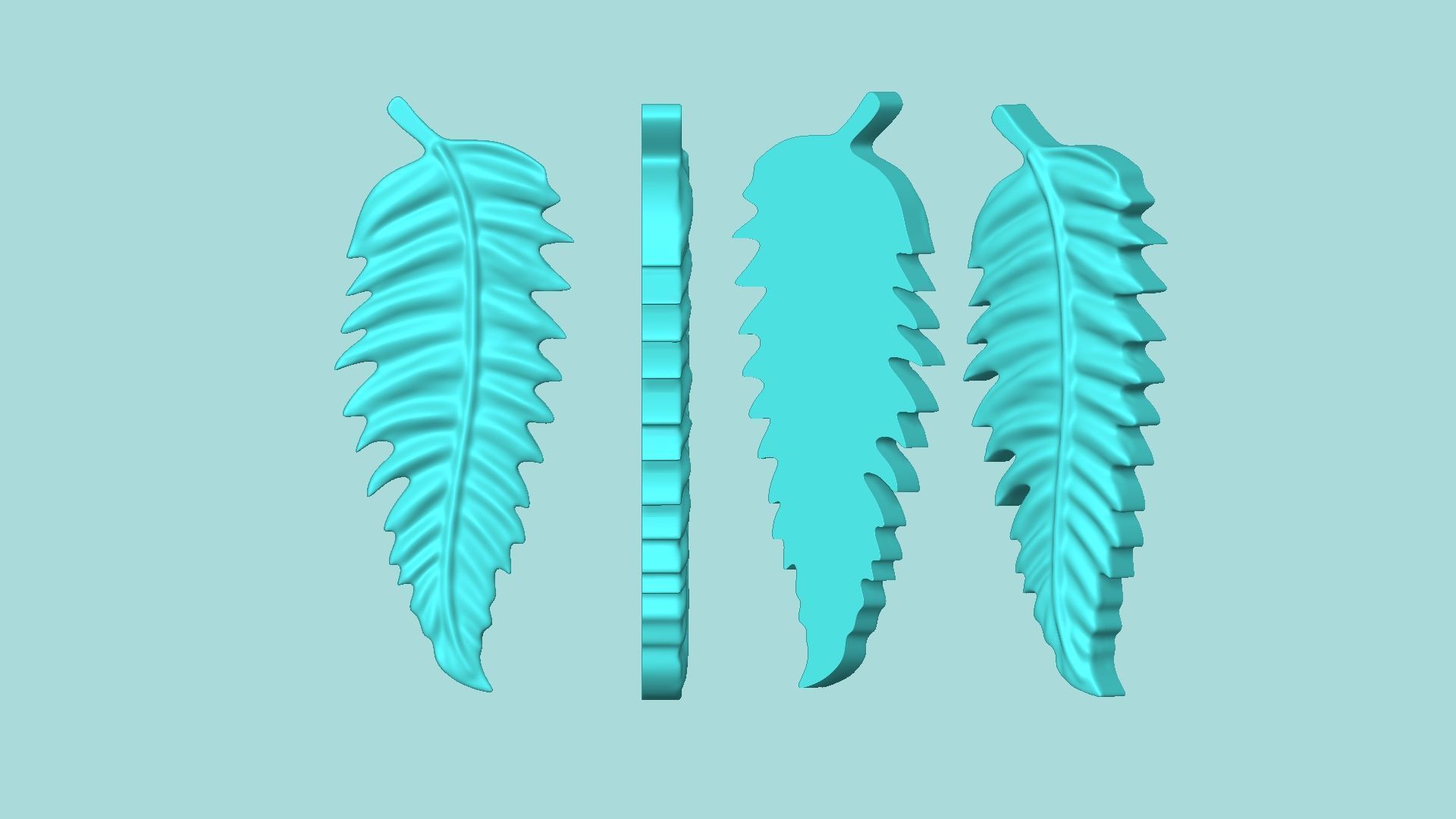 09 Tropical Leaf Collection - Silicone Mold Maker - Template _75