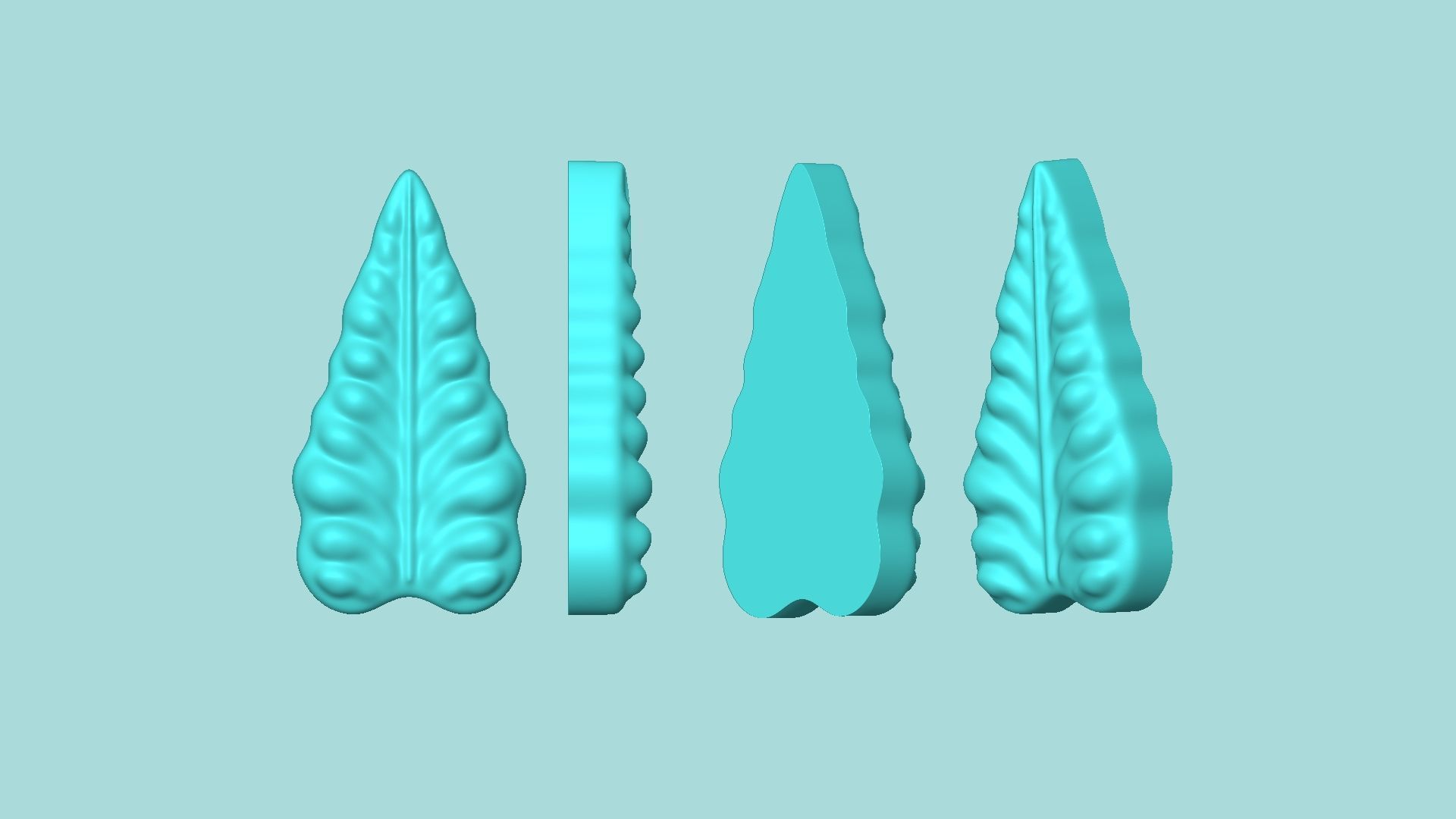 09 Tropical Leaf Collection - Silicone Mold Maker - Template _43