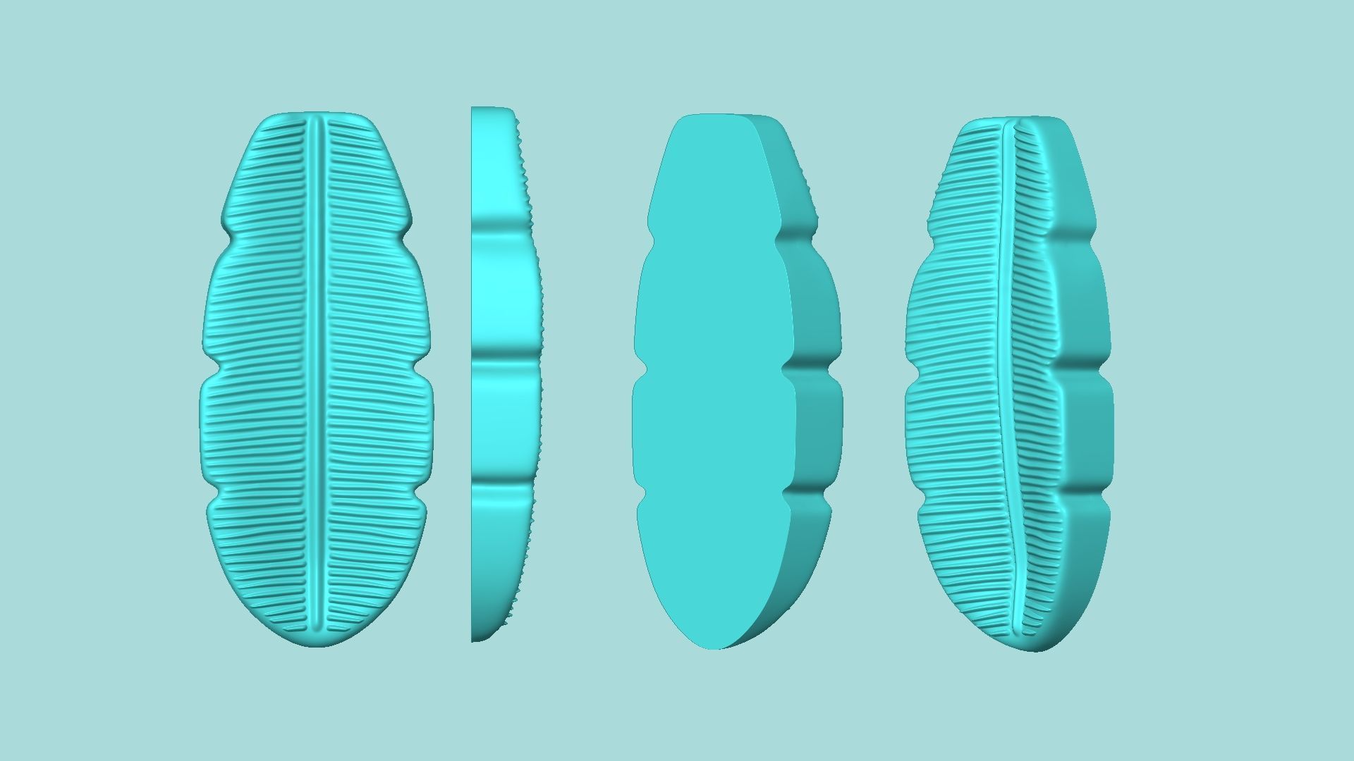 09 Tropical Leaf Collection - Silicone Mold Maker - Template _59