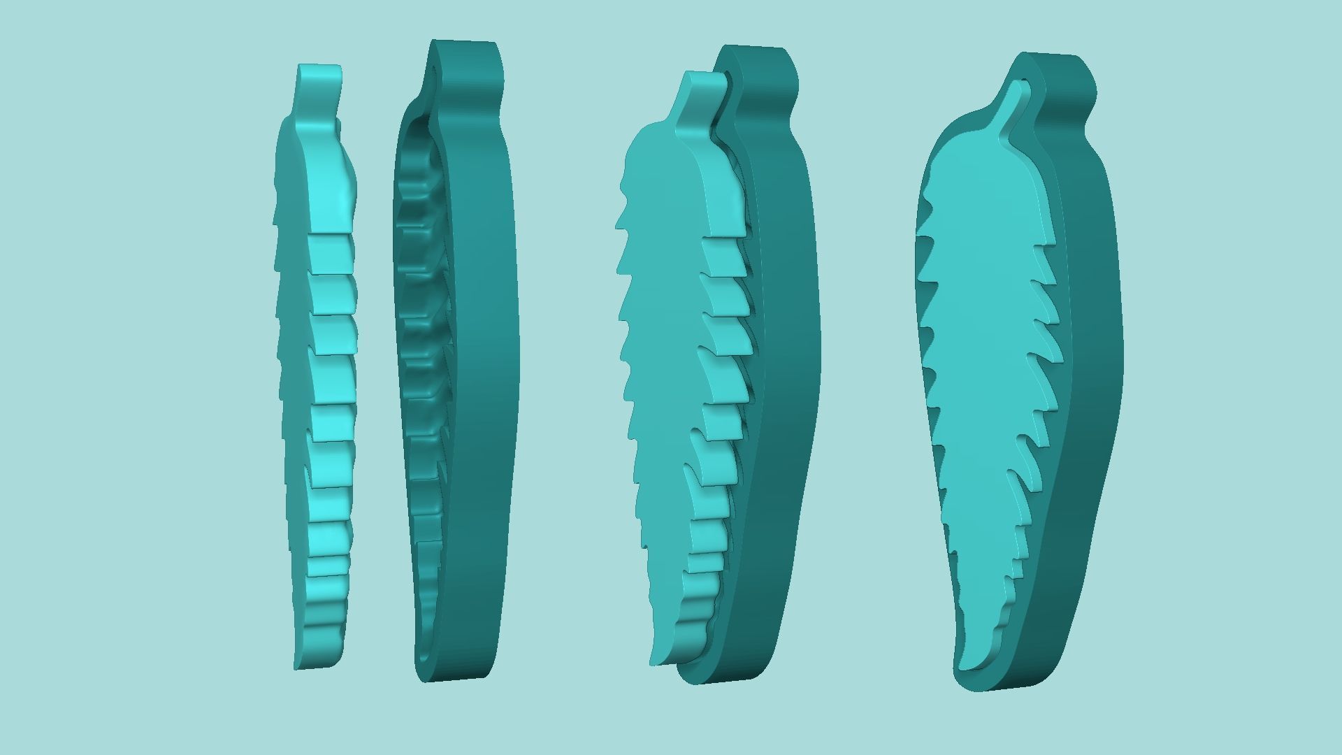 09 Tropical Leaf Collection - Silicone Mold Maker - Template _74