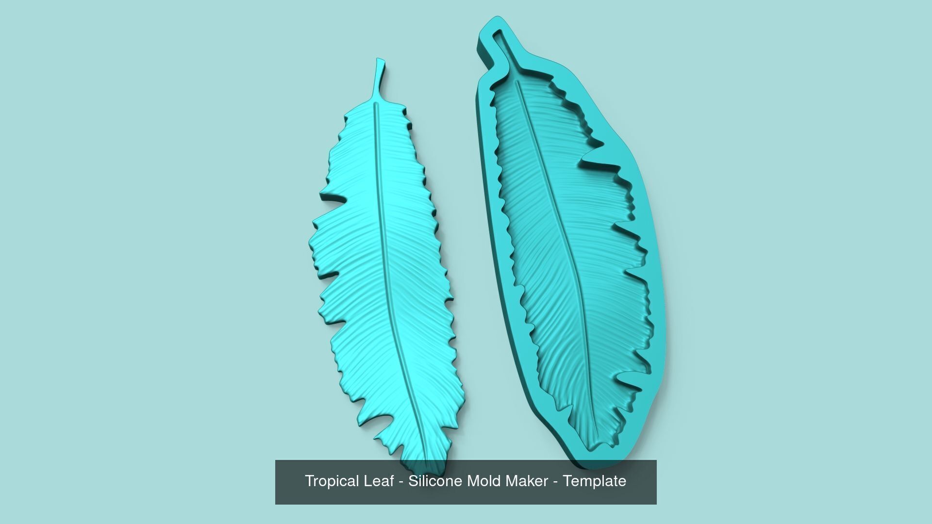 09 Tropical Leaf Collection - Silicone Mold Maker - Template _2