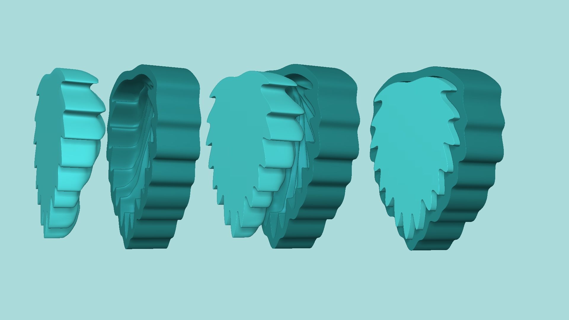 09 Tropical Leaf Collection - Silicone Mold Maker - Template _42