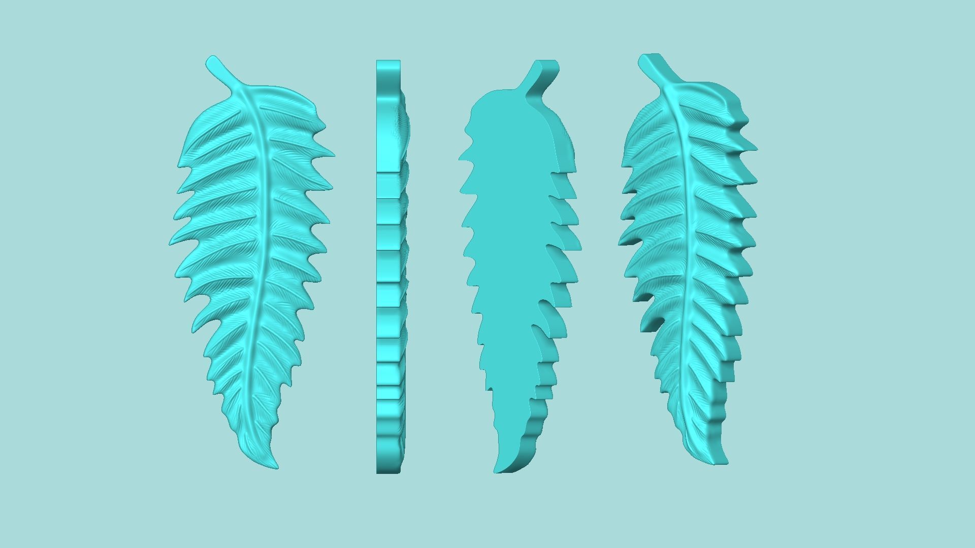 09 Tropical Leaf Collection - Silicone Mold Maker - Template _67