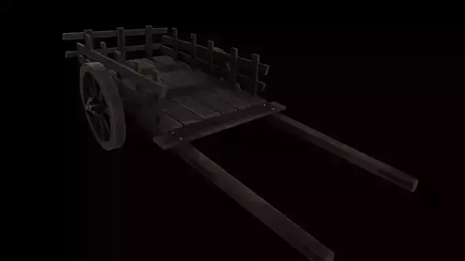 Old Cart -  Game Ready Low Poly PBR 3D Model