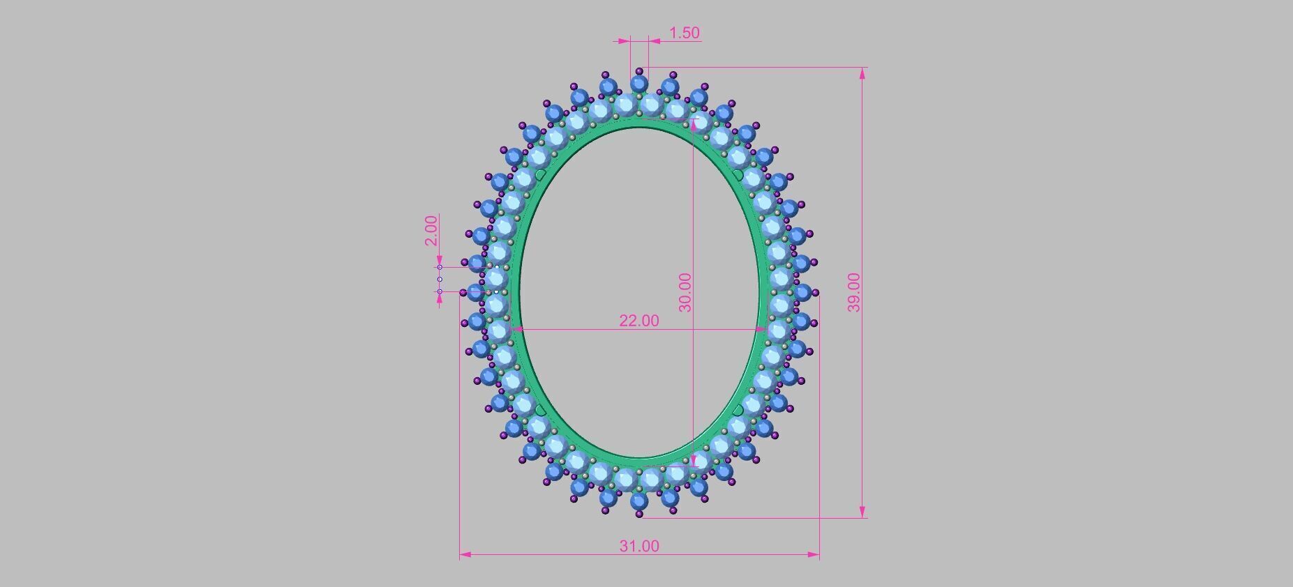Medallion Pendant 3D print model_10