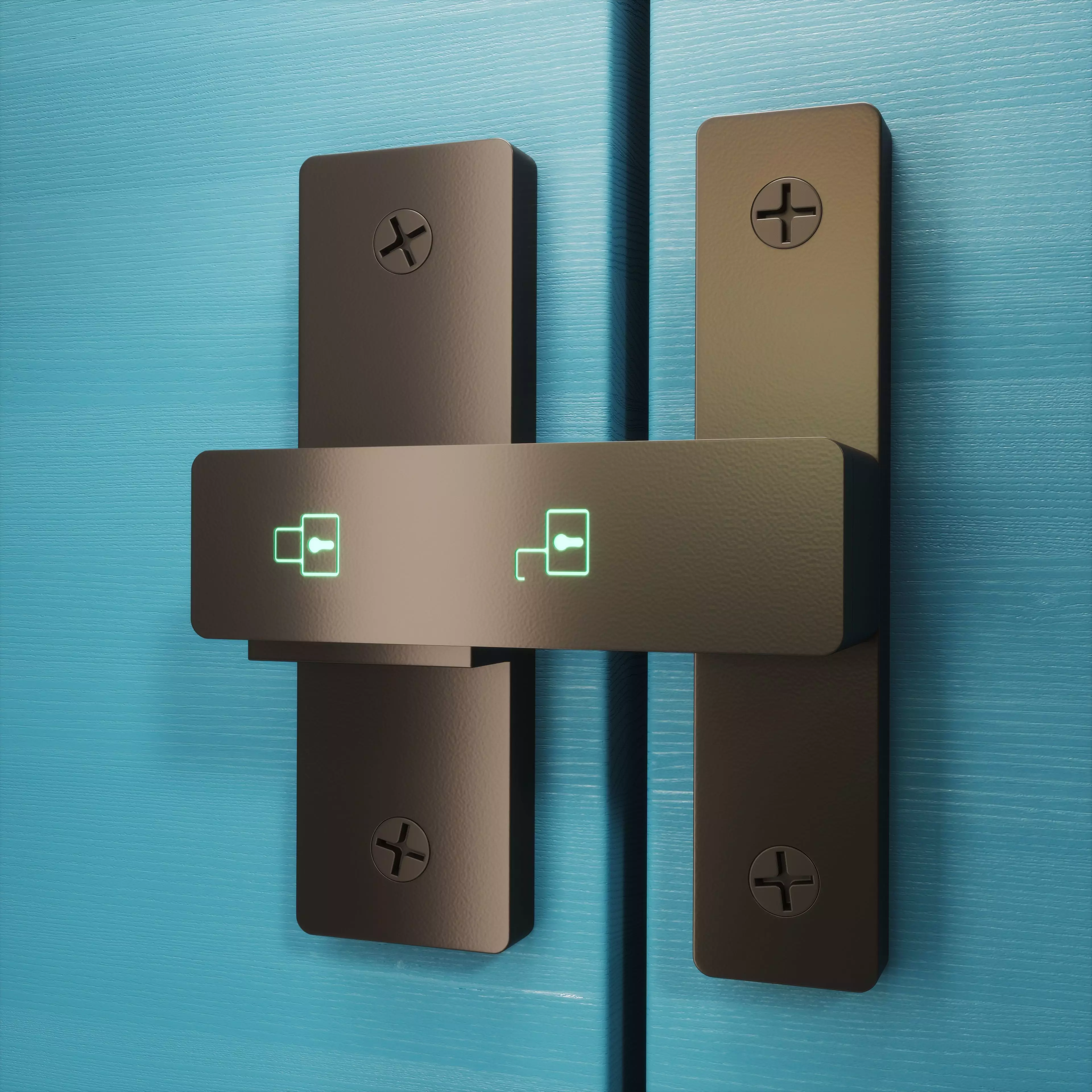 90-180 Degree Sliding Swinging Door Lock Latch 3D model_0